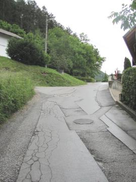 Cesta na Svetino pred sanacijo